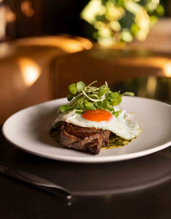 Brunch steak and eggs